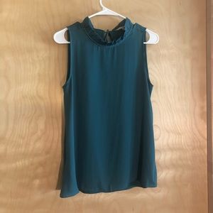 Teal Loft Tank Top with Back Neck Tie